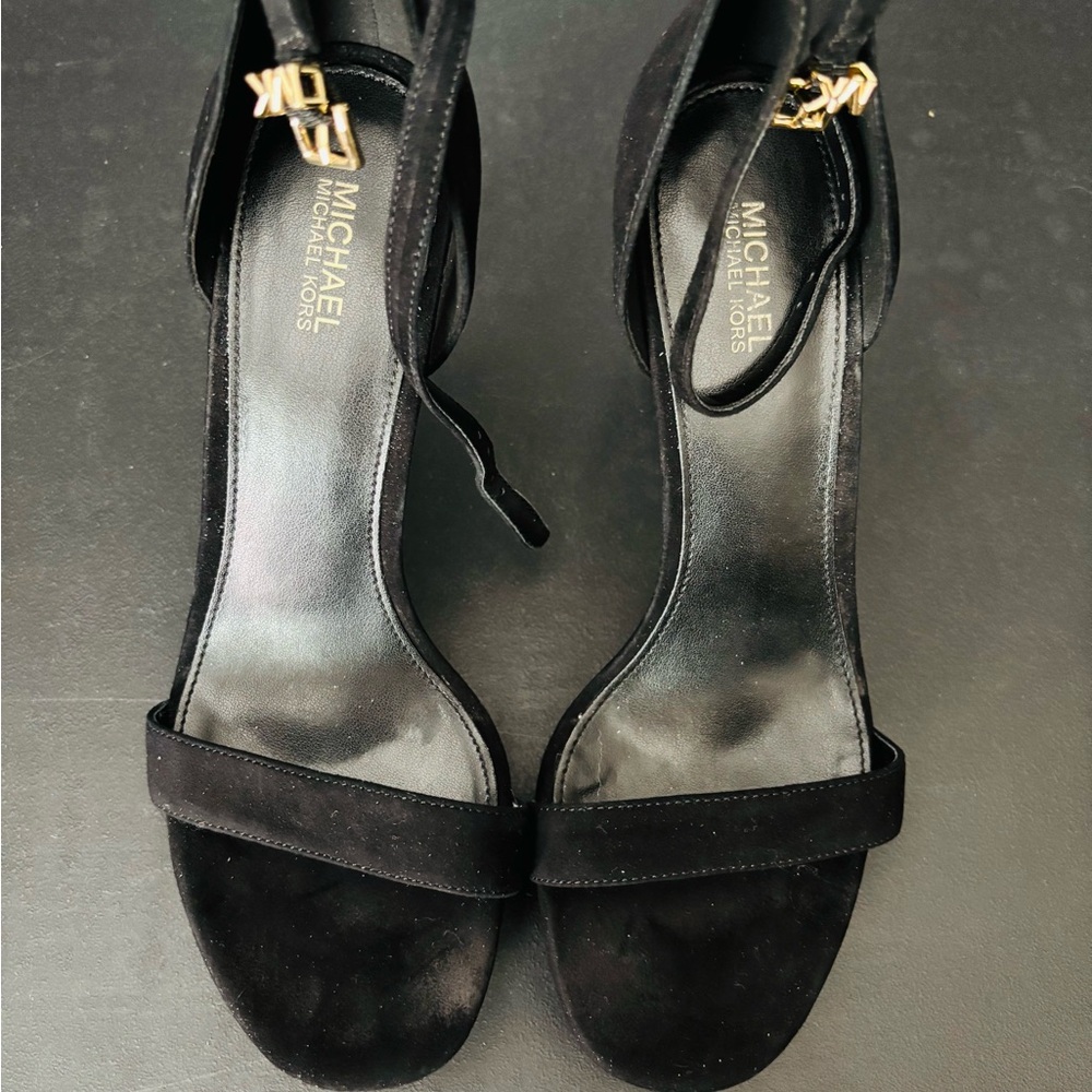 Michael Kors Black Stiletto Heels with Ankle Strap